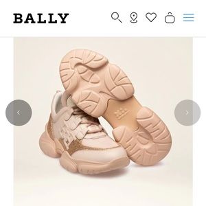Bally Claires Leather Sneakers In Blush Pink